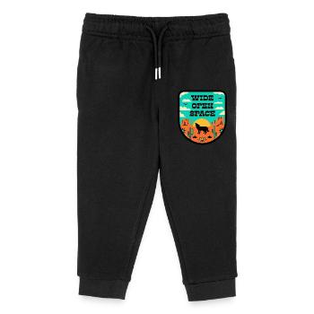 Wüste im retro stil - Kinder Organic Jogginghose Mini Mover von Stanley/Stella - Schwarz - Vorne