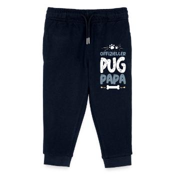 Pug - Kids Organic Sweatpants by Stanley/Stella - navy - Front