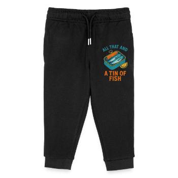 Retro Sardine Slice – Summer Pop - Kinder Organic Jogginghose Mini Mover von Stanley/Stella - Schwarz - Vorne