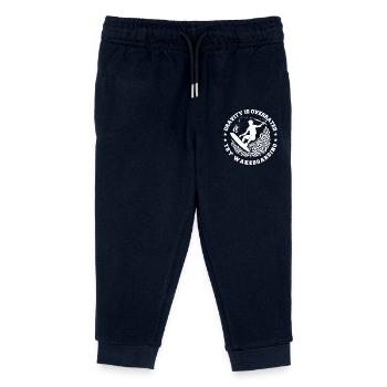 Schwerkraft wird überschätzt Versuchen Sie Wakeboarden - Kinder Organic Jogginghose Mini Mover von Stanley/Stella - Navy - Vorne