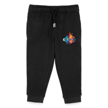 Buildings Cityscape Modern Skyscrapers City - Kids Organic Sweatpants by Stanley/Stella - black - Front