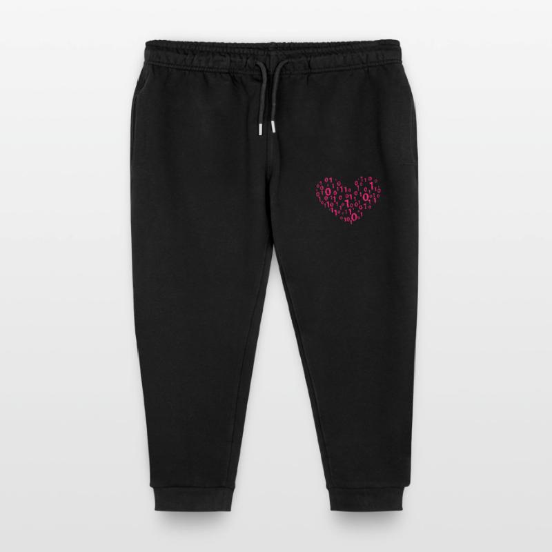Heart Binary Coding Computer Science Gift Kids Organic Sweatpants by Stanley/Stella