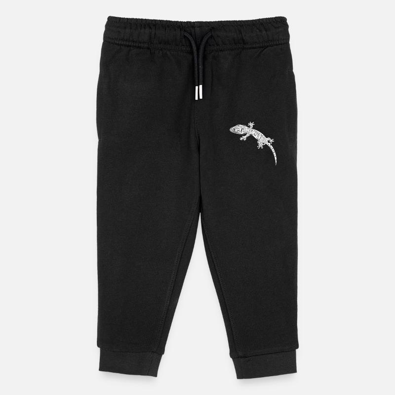 Petit gecko sur le mur - Pantalon de jogging enfant bio Stanley/Stella - noir