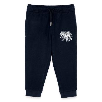 Cooles Fan Motiv Eishockey Spieler in Formation - Kinder Organic Jogginghose Mini Mover von Stanley/Stella - Navy - Vorne