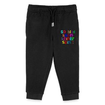 so blöd kann keiner sein - Kinder Organic Jogginghose Mini Mover von Stanley/Stella - Schwarz - Vorne