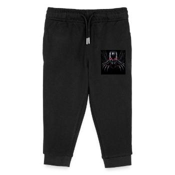 Cyborg avec des griffes et des yeux rouges sur HG foncé - Pantalon de jogging enfant bio Stanley/Stella - noir - Devant