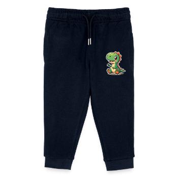 DINOSAURIER - Kinder Organic Jogginghose Mini Mover von Stanley/Stella - Navy - Vorne