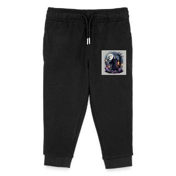 Scary Ghost - Halloween collection - Kinder Organic Jogginghose Mini Mover von Stanley/Stella - Schwarz - Vorne