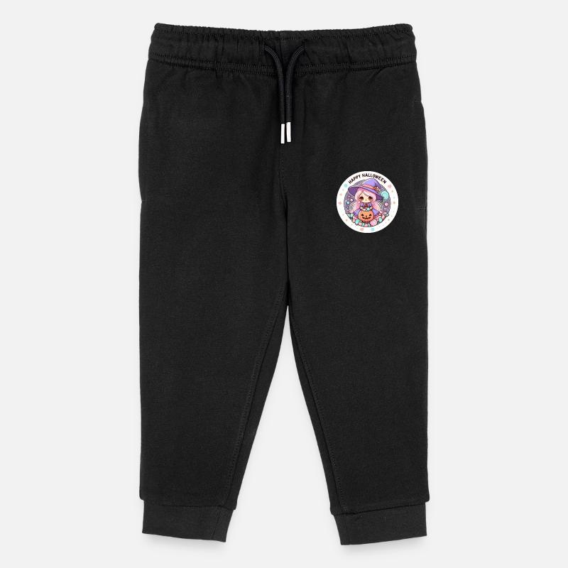 Halloween Hexe - Kinder Organic Jogginghose Mini Mover von Stanley/Stella - Schwarz