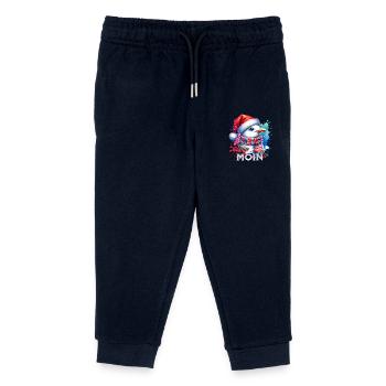 Moin Möwe Weihnachten - Kinder Organic Jogginghose Mini Mover von Stanley/Stella - Navy - Vorne