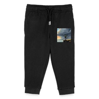 Hikers in nature - Kids Organic Sweatpants by Stanley/Stella - black - Front