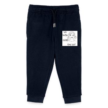Ich beiße nicht-Version 2 (Mädchen) - Kinder Organic Jogginghose Mini Mover von Stanley/Stella - Navy - Vorne