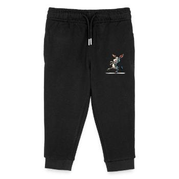 Bande dessinée de l’âne - Pantalon de jogging enfant bio Stanley/Stella - noir - Devant