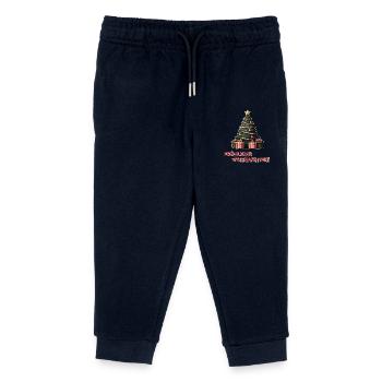 Fröhliche Weihnachten! - Kinder Organic Jogginghose Mini Mover von Stanley/Stella - Navy - Vorne