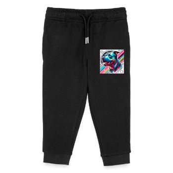Profil du chien - Pantalon de jogging enfant bio Stanley/Stella - noir - Devant