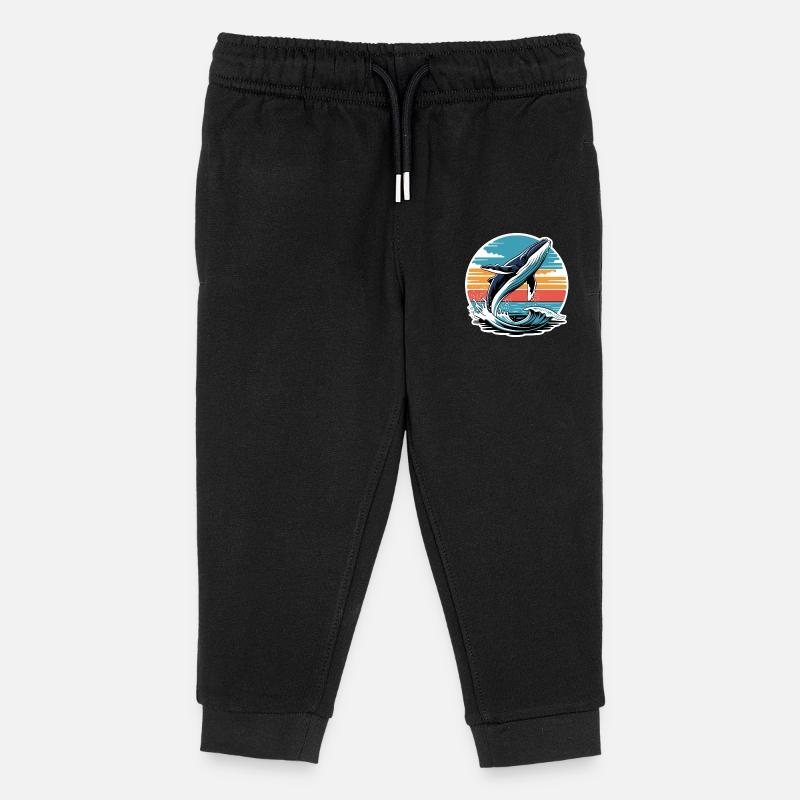Sunset Splash - Kids Organic Sweatpants by Stanley/Stella - black