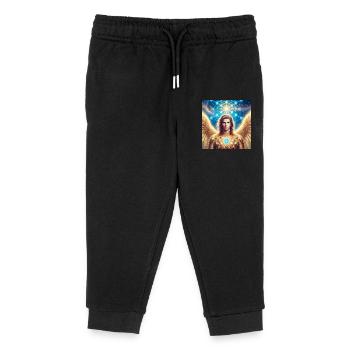 Metatron Engel - Kinder Organic Jogginghose Mini Mover von Stanley/Stella - Schwarz - Vorne