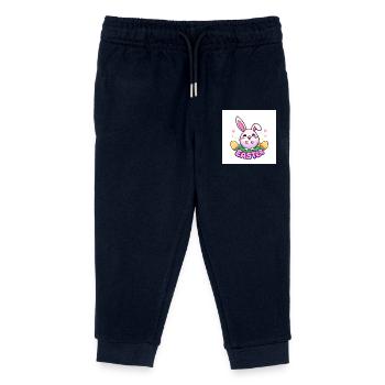 Bunte Ostern - Kinder Organic Jogginghose Mini Mover von Stanley/Stella - Navy - Vorne
