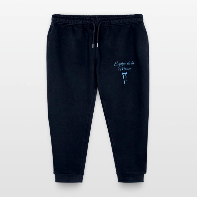 Team The Bride Blue Bow Kids Organic Sweatpants by Stanley/Stella