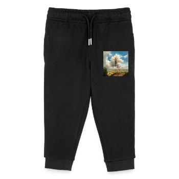 Wolkenmaler Wolken Leiter Landschaft surreal - Kinder Organic Jogginghose Mini Mover von Stanley/Stella - Schwarz - Vorne