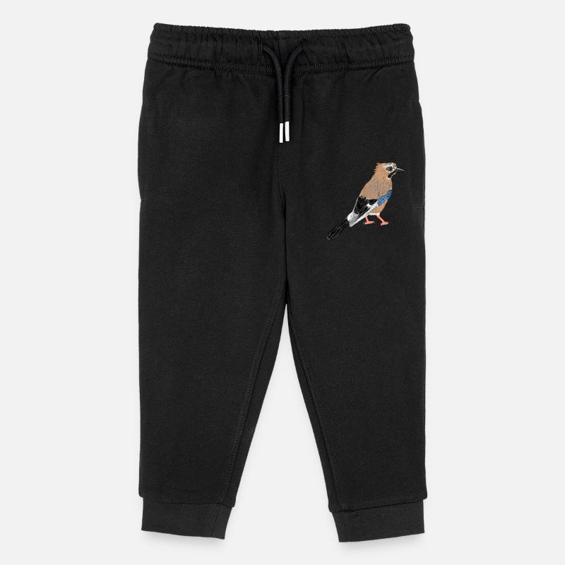 Geai eurasien I - Pantalon de jogging enfant bio Stanley/Stella - noir