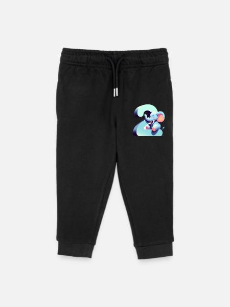 Creative Children's Numbers Collection - Kids Organic Sweatpants by Stanley/Stella - black