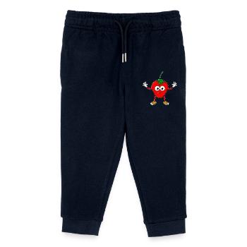 Strawberry Cartoon - Kids Organic Sweatpants by Stanley/Stella - navy - Front