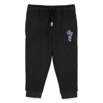 Fractale en nid d’abeille - Pantalon de jogging enfant bio Stanley/Stella - noir - Devant