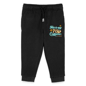 Chemise de fête des années 70 Costume des années 70 Dicton Cool - Pantalon de jogging enfant bio Stanley/Stella - noir - Devant