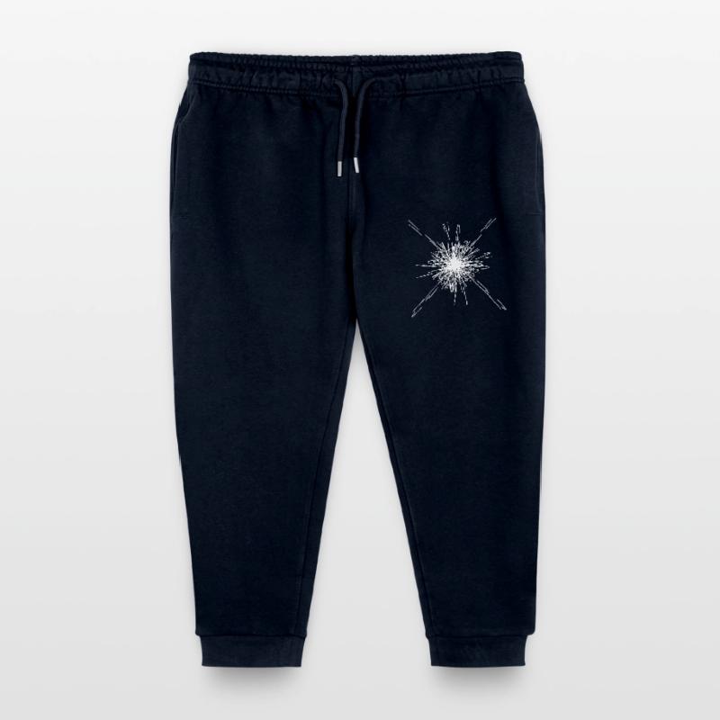 Mandala Explosion Lines Pattern Kids Organic Sweatpants by Stanley/Stella