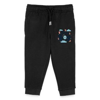 Willkommen Kleiner Junge - Es ist ein Junge - Kinder Organic Jogginghose Mini Mover von Stanley/Stella - Schwarz - Vorne