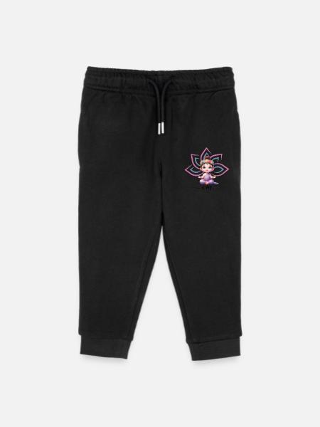 Lotus Bébé Om - Pantalon de jogging enfant bio Stanley/Stella - noir