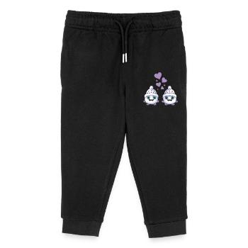 monster winter love - Kinder Organic Jogginghose Mini Mover von Stanley/Stella - Schwarz - Vorne