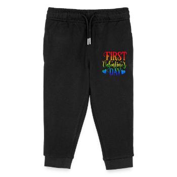 xoxo love you amore Flowers Women Valentine day - Kids Organic Sweatpants by Stanley/Stella - black - Front