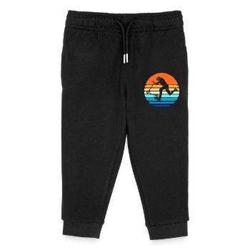 Scooter Roller - Kinder Organic Jogginghose Mini Mover von Stanley/Stella - Schwarz - Vorne