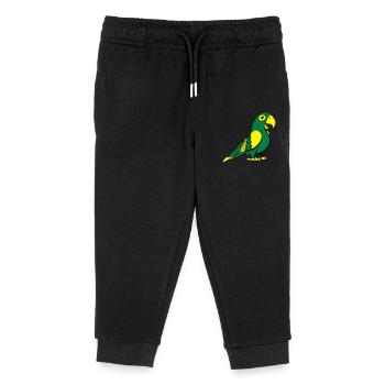 Papagei süss - Kinder Organic Jogginghose Mini Mover von Stanley/Stella - Schwarz - Vorne