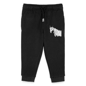 Pferd - Kinder Organic Jogginghose Mini Mover von Stanley/Stella - Schwarz - Vorne