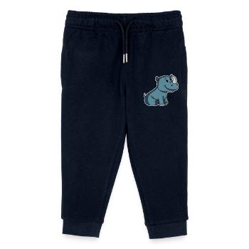 Nashorn - Kinder Organic Jogginghose Mini Mover von Stanley/Stella - Navy - Vorne