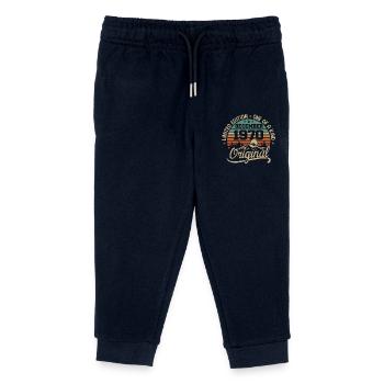 Original 55th Anniversary Gift, December 1970 - Kids Organic Sweatpants by Stanley/Stella - navy - Front