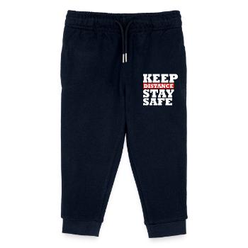 Coole Sprüche - Kinder Organic Jogginghose Mini Mover von Stanley/Stella - Navy - Vorne