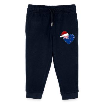 Coeur de Noël drapeau Nouvelle-Zélande - Pantalon de jogging enfant bio Stanley/Stella - marine - Devant