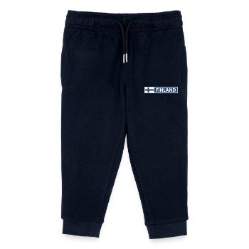 Finland National Flag - Kids Organic Sweatpants by Stanley/Stella - navy - Front