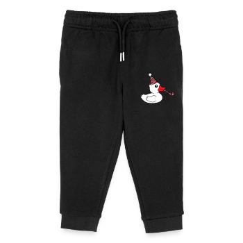 Canard Fête Serviette Chapeau Anniversaire Célébrer le Nouvel An - Pantalon de jogging enfant bio Stanley/Stella - noir - Devant