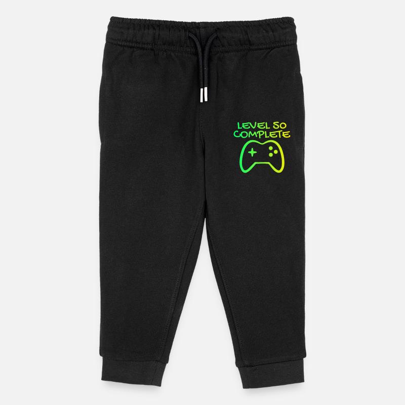 50th Birthday Level 50 Complete - Kids Organic Sweatpants by Stanley/Stella - black
