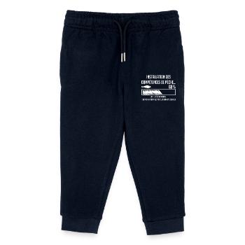 Pêche Humour Barre Progression 60% - Pantalon de jogging enfant bio Stanley/Stella - marine - Devant