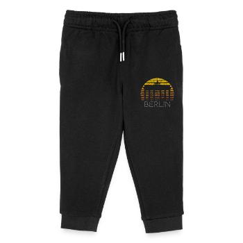 Berliner Skyline Berlin Schriftzug Fan Geschenk - Kinder Organic Jogginghose Mini Mover von Stanley/Stella - Schwarz - Vorne