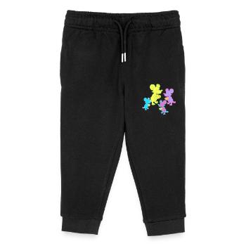 Retro Mäuse Maus 80er 90er Vintage Kinder Kind - Kinder Organic Jogginghose Mini Mover von Stanley/Stella - Schwarz - Vorne