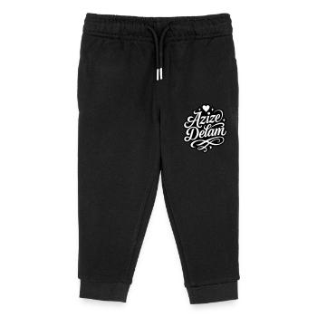 Azize Delam Persian Love - Kids Organic Sweatpants by Stanley/Stella - black - Front