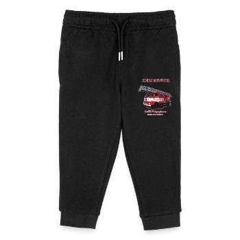 Feuerwehr // DDR // Illustration - Kinder Organic Jogginghose Mini Mover von Stanley/Stella - Schwarz - Vorne