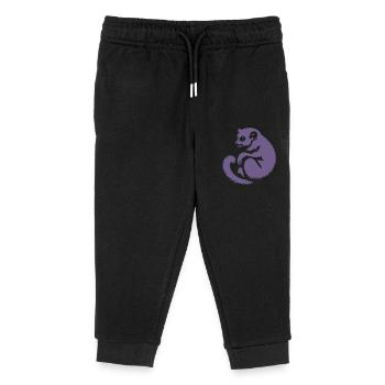 Loris Slowlori Silhouette Mammifère - Pantalon de jogging enfant bio Stanley/Stella - noir - Devant